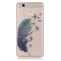 tpu imd material feather pattern slim phone case for huawei p9 litep9p ...