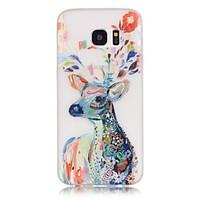 TPU material Watercolor Deer Pattern Luminous Phone Case for Galaxy S7Edge/S7/S6Edge Plus/S6Edge/S6/S5/S4 Mini/S3