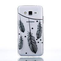 TPU Material Black Feather Pattern Cellphone Case for Samsung Galaxy J710/J510/J5/J310/G530/G360