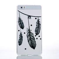 TPU Material Black Feather Pattern Cellphone Case for Huawei P9Lite/P9/P8Lite