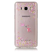 TPU Material Flower Swallow Pattern Painted Relief Phone Case for Samsung Galaxy J710/J510/J5/J310/J120/G530