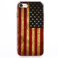 TPU IMD Material American Flag Pattern Powder Phone Case for iPhone 7 Plus/7/6s Plus / 6 Plus/6S/6/SE / 5s/5/5C