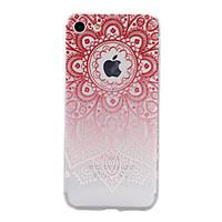 TPU Material Big Red Flower Pattern Stained Phone Case for iPhone 7Plus 7 6sPlus 6 Plus 6s 6 SE 5s 5