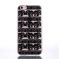 TPU Material Elephant Black Pattern Soft Shell Phone for iPhone 7 Plus/7/6s Plus / 6 Plus/6S/6/SE / 5s/5/5C