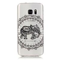 TPU High Purity Translucent Openwork Elephant Pattern Soft Phone Case for Samsung Galaxy S6/S7/S7 Edge