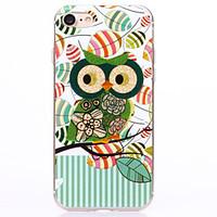 TPU IMD Material Green Owl Pattern Powder Phone Case for iPhone 7 Plus/7/6s Plus / 6 Plus/6S/6/SE / 5s/5/5C