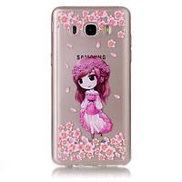 TPU Material Little Girl Pattern Painted Relief Phone Case for Samsung Galaxy J710/J510/J5/J310/J120/G530