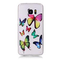 TPU Material Butterfly Pattern Painted Relief Phone Case for Samsung Galaxy S7 Edge/S7/S6 Edge/S6/S5