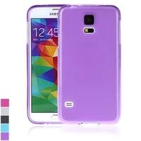 TPU Protective Back Case Cover Shell for Samsung Galaxy S5 i9600 Purple