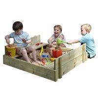 TP TOYS CHILDREN\'S WOODEN LIDDED SANDPIT