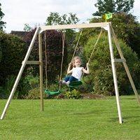 TP TOYS FOREST DOUBLE WOODEN SWING SET