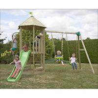 TP Toys Castlewood Tower Swing Set with Wavy Slide