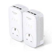 TP-LINK TL-PA4010PKIT AV500+ Powerline Kit with AC Pass Through Adapter