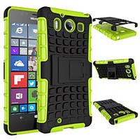 TPU PC Hybrid Rugged Rubber Armor stand Hard Cover Cases For Nokia Lumia 950