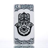 tpu material black finger painting pattern cellphone case for huawei p ...