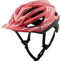 Troy Lee Designs A2 MIPS Helmet - Pinstripe Black-Red 2017