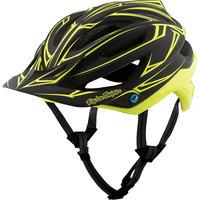 Troy Lee Designs A2 MIPS Helmet - Pinstripe Black-Yellow 2017