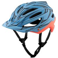 Troy Lee A2 Mips Helmet Pinstripe Blue/Orange