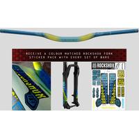 Troy Lee Truvativ Descendant CoLab Aluminium DH Bar Cyan/Blue