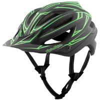 Troy Lee A2 Mips Helmet Pinstripe Black/Green