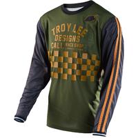 troy lee super retro ls jersey army green