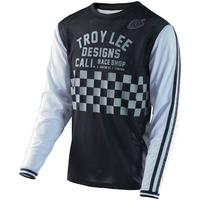 troy lee super retro ls jersey blackwhite