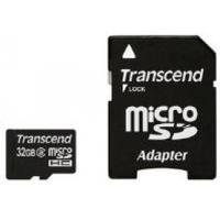 Transcend 32GB MicroSDHC Flash Card with Adaptor (Class 10)