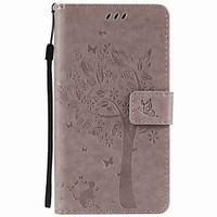 Tree and Cat Embossed PU Phone Case for Motorola G4 Play G4 G2 Z Z Force X Play X Style