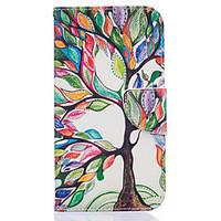 tree pattern pu leather full body leather case with card slots for mot ...