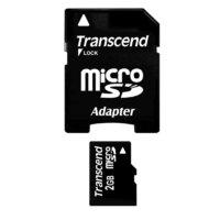 transcend 2gb microsd card with adapter