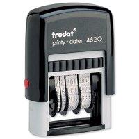 trodat printy 4820 line dater stamp 38mm refillable black ref 74000