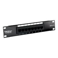 trendnet tc p08c5e 8 port cat 5e unshielded patch panel black