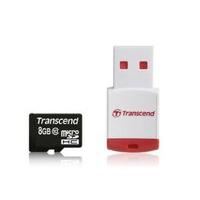 Transcend (8GB) microSDHC Class 10 with P3 Card Reader (Premium)