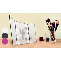 Tri-Fold LED Make-Up Mirror - 3 Colours