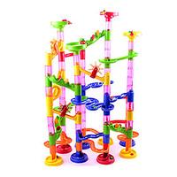 Track Marble Run Blocks DIY Construction Race Deluxe Toy 105pcs - COLORMIX