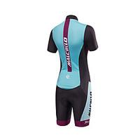 Tri Suit Women\'s Short Sleeve Bike Triathlon/Tri SuitAnatomic Design Moisture Permeability Front Zipper High Breathability (>15, 001g)
