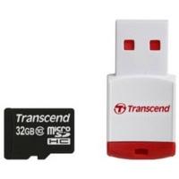 Transcend microSDHC 32GB Class 10 with USB Adapter (TS32GUSDHC10-P3)