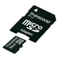 Transcend microSDHC 8 GB Class 4 with SD Adapter (TS8GUSDHC4)