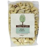 tree of life organic cashew nuts whole 125g x 6