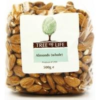 tree of life almonds whole 125g x 6