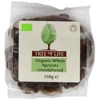 tree of life organic apricots unsulphered 250g x 6