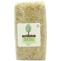 tree of life organic rice brown long grain 500g x 6