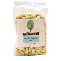 tree of life cashew nuts whole 125g x 6