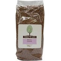 tree of life linseed brown 500g x pack 500g x 6