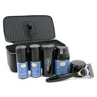 Travel Kit ( Lavender ): Razor+ Shaving Brush+ Pre-Shave Oil 30ml+ Shaving Cream 50ml+ A/S Balm 30ml+ Case 5pcs+1case