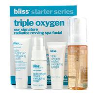 Triple Oxygen Starter Kit: Cleansing Foam 50ml + Mask 10ml + Eye Gel 5ml + Energizing Cream 15ml 4pcs