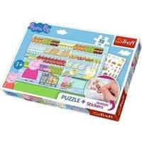 trefl 75117 peppa pig puzzle with stickers 35 piece