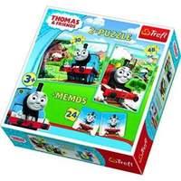 trefl 90602 thomas and friends 2 in 1 puzzle with memory