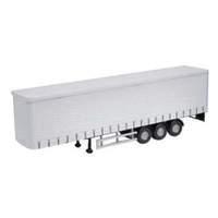Tri Axle Curtainside Trailer With Bars White