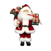 Traditional Plush Father Christmas Figure with Red Suit
